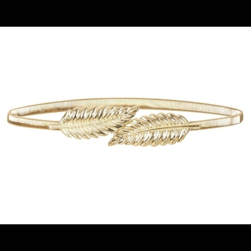 Gold Leaf Design Women's Belt